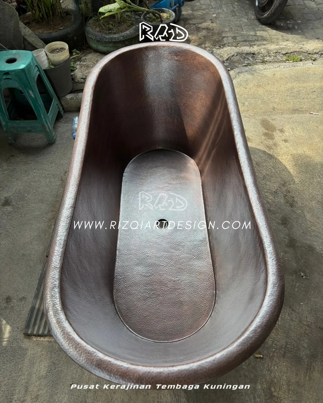 Bak Mandi Antik Tembaga Semu Cokelat Hitam Langsung Pengrajin Rizqiartdesign 