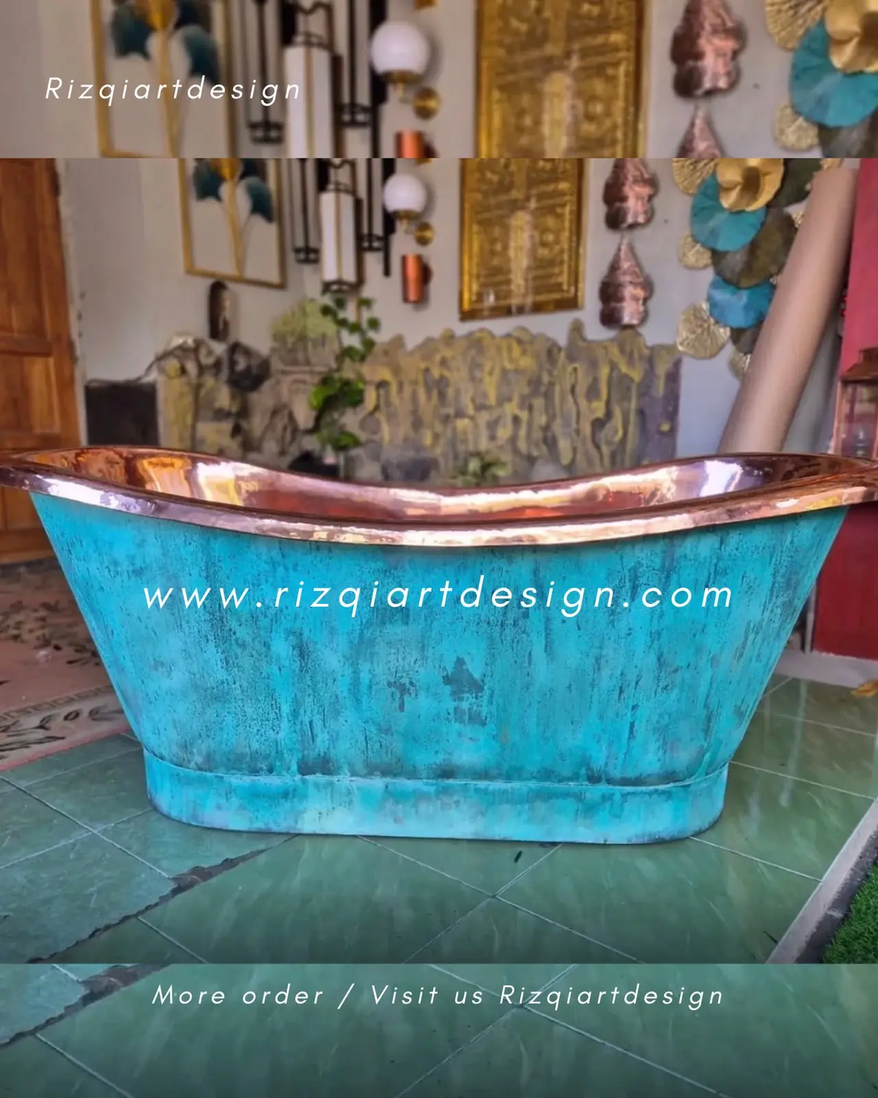 Bak mandi tembaga patina premium By Rizqiartdesign 