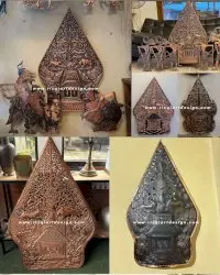 Aksesoris hiasan gunungan wayang tembaga premium.