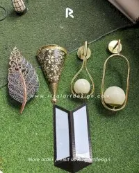 Lampu dinding hotel Villa tembaga kuningan