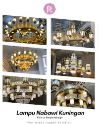 LAMPU NABAWI KUNINGAN MENGKILAP MEWAH BERKUALITAS 