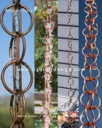 Rainchain rantai air tembaga kuningan pilihan hotel dan villa