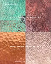 Teksture hammered , garis , babar tembaga untuk panel cover dinding , pintu , meja dan lainya.